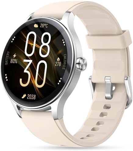 Smart Watch for Women, Ladies & Men, 1.27'' Fitness Watch [41mm case] with Call Receive/Dial, Heart Rate/Stress/Sleep Monitor, AI Voice, IP68 Waterproof Smartwatch with Calendar, Calculator, Games by WelcometoZOSKVEE