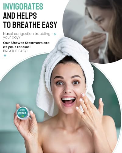 Shower Steamers Aromatherapy 15 Pack, Menthol & Eucalyptus Shower Bombs with Natural Essential Oils, Quick Relief Nasal Congestion, Relaxation & Self Care Gifts for Women & Men - Image 6