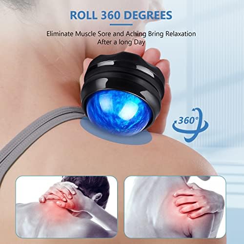Massage Roller Ball, Neck Massager for Pain Relief, Deep Tissue Massage Tool, Sore Muscle Relief, Lymphatic Drainage, Tummy Tuck Post Surgery Supplies (Blue) - Image 4