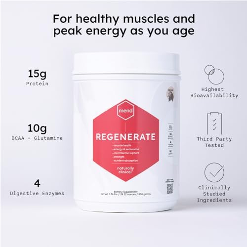 MEND Regenerate, Post Workout Recovery, Immune Support, and Sports Nutrition Supplement for Men and Women - Natural, Gluten Free, and Non-GMO - Cocoa Protein Powder, 20 Servings - Image 2