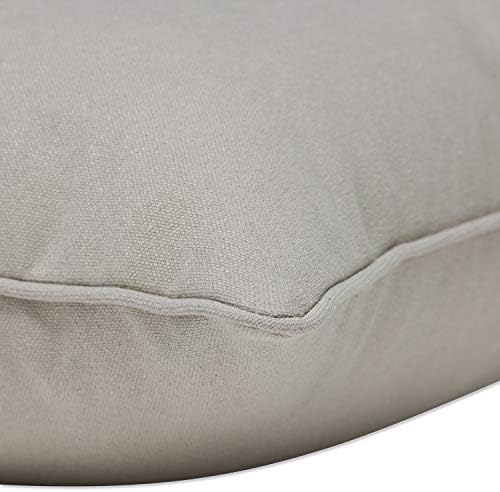Pillow Perfect Pompeii Solid Indoor/Outdoor Floor Pillow Plush Fill, Weather and Fade Resistant, Floor - 25" x 25", Beige, - Image 2