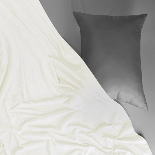 Utopia Bedding 100% Cotton Thermal Blanket Ivory King, 90x108 Inches - Image 5