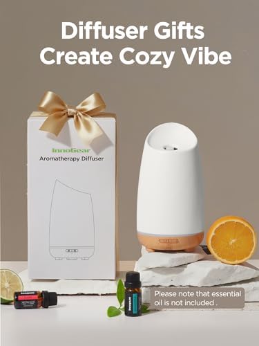 InnoGear 150ml Ceramic Essential Oil Diffuser, Diffusers for Home, White - Image 5