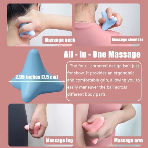OULIGET Trigger Point Massage Ball,Manual Deep Tissue Fascial Ball,Acupoint Massage Exercise Therapy Tool for Fitness Neck Shoulder Back Foot Stress Relief - Image 6