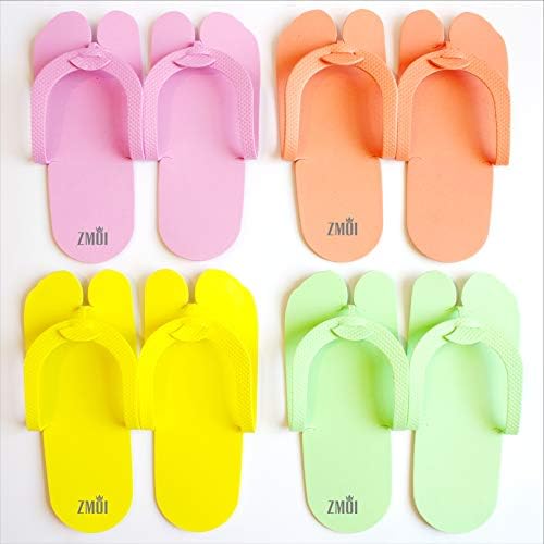 12 Pairs Eva Disposable Pedicure Slippers Anti-Slip Party Pack ZMOI Collection - Image 2