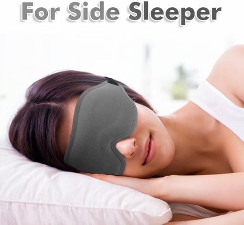 Sleep Mask for Men and Women, Lash Extensions 3D Eye Mask, Gray - Image 2