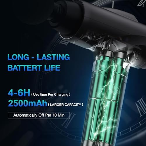 OLsky Massage Gun Deep Tissue 30 Speeds 9 Attachments Handheld (Grey) - Image 3