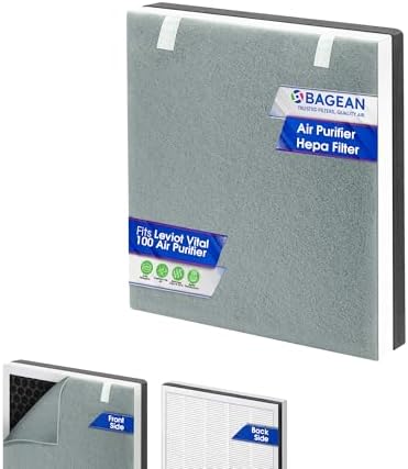 Bagean Vital 100 True HEPA Replacement Filter for Levoit Air Purifier by Bagean
