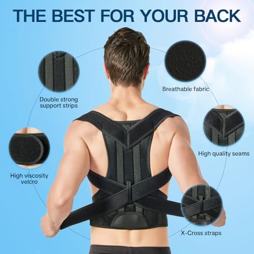 Back Brace and Posture Corrector for Men and Women Adjustable Back Straightener Posture Corrector, Scoliosis and Hunchback Correction, Spine Corrector, Support for Upper Lower Back Pain Relief (Small) - Image 2