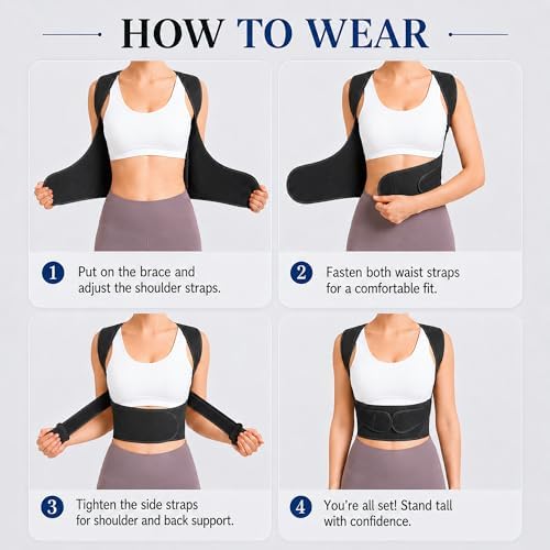 Lightweight Posture Corrector with Upper Back Brace for Women & Men - Image 7