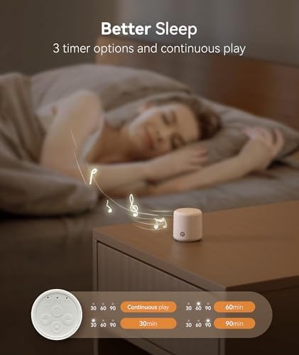 Dreamegg Travel White Noise Machine - Portable Sound Machine for Baby Adults, Travel Sound Machine for Sleep, 16 Nature Sound, Timer, White Noise Machine for Sleeping Gift, Pink - Image 6