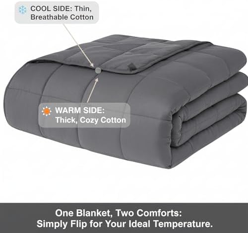 RJOP Weighted Blanket 5lbs 41"x60" for Adults and Teens, Heavy Throw with Premium Glass Beads for Napping, Machine Washable with Soft & Breathable All-Season Comfort (41" x 60" 5 lbs) - Image 3