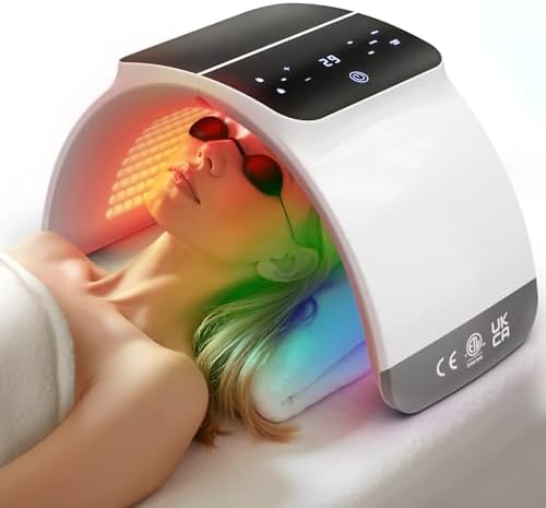 BestQool LED Light Therapy for Face and Body, 6 Colors & NIR Mask Photon by Bestqool