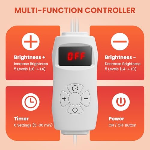 Wolezek Red Light Therapy for Body, 660nm Red and 850nm Near Infrared LED - Image 3