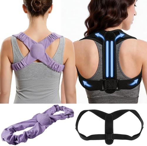 2PCS Posture Corrector Set,Nighttime Posture Brace Sleeping and Adjustable Back Straps For Posture,Unisex,Provides Soft and Comfortable Back Support,Effectively Relieves Pain by Unknown