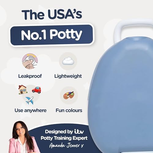 My Carry Potty - Blue Pastel Travel Potty, Award-Winning Portable Toddler Toilet Seat for Kids to Take Everywhere - Image 5