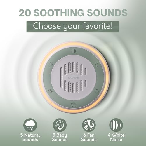 Wall Plug in White Noise Sound Machine for Office Privacy & Noise Canceling, White Noise Machine for Sleeping Adults & Baby, Therapy Noise Blocker with 20 Soothing Sounds & Nightlight by Calm Me. - Image 3