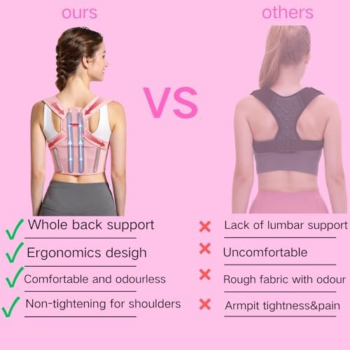 Back Posture Corrector for Women - Adjustable Lightweight Back Brace Posture Corrector Bras for Neck Shoulder Upper Back - Invisilite Hunchback Slouching Under Clothes (Large) - Image 2