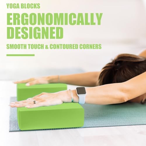 Septo 2 Pcs Yoga Blocks, 9x6x3 Inch Foam Blocks for Pilates - Image 4