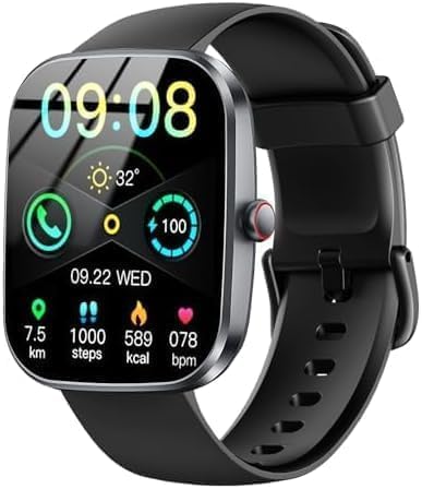 Smart Watch for Men Women, 1.91" HD Touch Screen Smart Watch Answer/Make Calls, Fitness Watch with Heart Rate/Sleep Monitor,100+ Sport Modes Fitness Tracker, IP68 Waterproof Smartwatch for Android iOS by UAUE