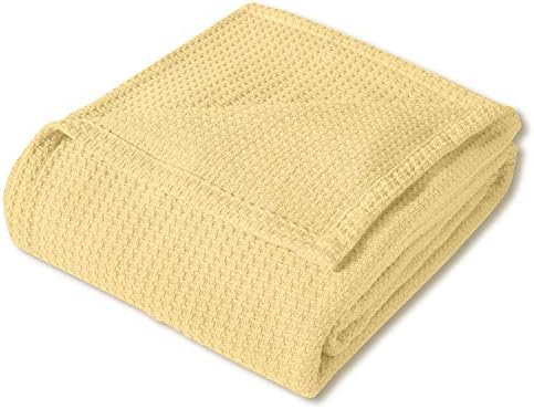 100% Fine Cotton Blanket Luxurious Weave Stylish Design Soft and Comfortable All Season Warmth, Full/Queen, Lemon (Pack of 6) - Image 2