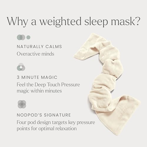 nodpod Patented Gentle Pressure Sleep Mask, Weighted Eye Mask - Image 3
