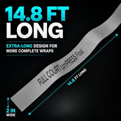 Extra Long Compression Floss Band, 14.8 ft x 2 in Natural Latex Mobility Band for Warm-Up, Recovery, Joint Support, Knees, Ankles, Elbows & Shoulders - Image 3