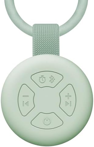 Portable Baby Sound Machine [White Noise for Babies Kids Adults][Supports Bluetooth audio playback][Timer Function][12 Soothing Sounds] 15 Hours Battery Life, Travel,Shower,Clips on Baby Stroller.Mint by jaroco