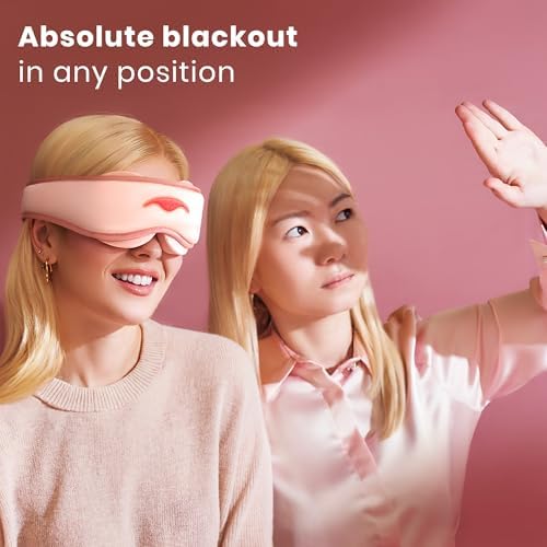 Manta Silk Mask - 100% Blackout Silky Sleep Mask, 22 Momme Premium Silk Eye Mask for Deep Sleep, Breathable & Machine Washable (Pink) - Image 3