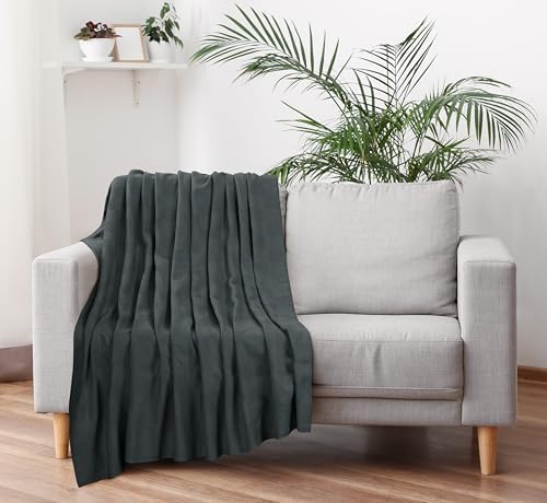 Utopia Bedding Smoke Gray 100% Cotton Blanket [Twin Size - 90x72 Inch] Lightweight, Soft and Breathable Thermal Blanket for All Seasons (Pack of 10) - Image 5