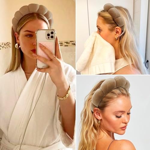 Ayesha Spa Headband for Washing Face Makeup Skincare Soft Sponge Hair band - Image 3