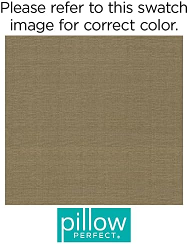 Pillow Perfect Monti Chino Solid Indoor/Outdoor Lumbar Pillow Plush Fill, Weather and Fade Resistant, Lumbar - 11.5" x 18.5",, Tan, 2 Count - Image 5