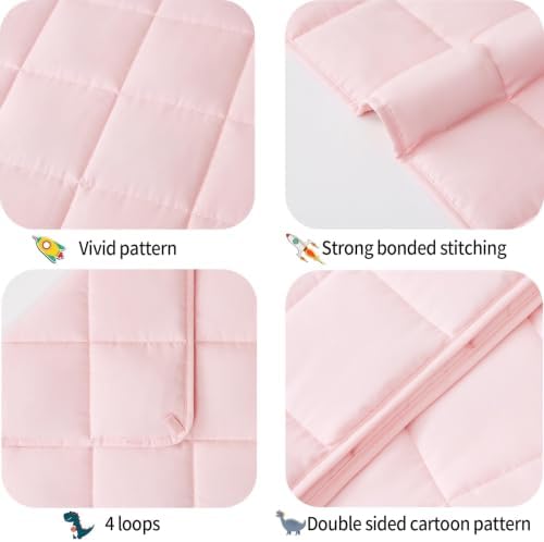 Weighted Blanket - 3 lbs Pink Heavy Blanket, 20"x30", Small Size Breathable Lap Blanket - Image 3