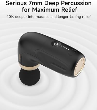 HEYCHY A1 Mini Massage Gun, Portable Deep Tissue Massager, Black - Image 2