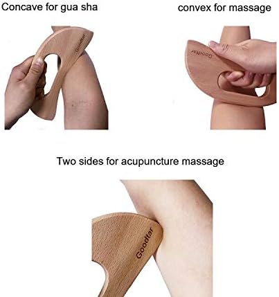 Wooden Cellulite Massager, Body Guasha Tool Wooden Guasha Tool for Body Guasha Wood Stick Massage Tool Lymphatic Drainage Body Muscle Relaxing- Wood Therapy Release Back Legs Shoulder Pain - Image 5