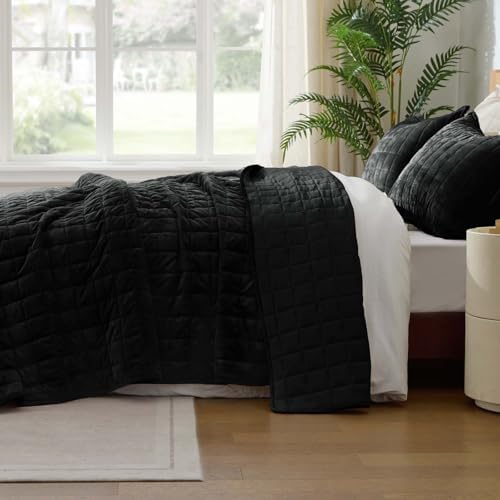 BEDELITE Velvet Quilt Set Queen Size, Luxury Velvet Comforter Bedding - Image 5