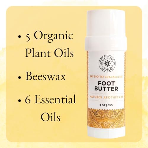 NATURE'S APOTHECARY Say NO to Cracked Feet - Foot Butter 3 oz | Hydrate, Protect, and Deodorize Feet Naturally, Quick and Easy Roll on Tube, USA MADE - Image 4