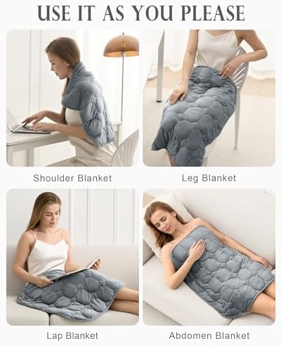 Cottonblue Small Weighted Lap Blanket Pad for Adults 7 lbs 24"x29", Travel - Image 6