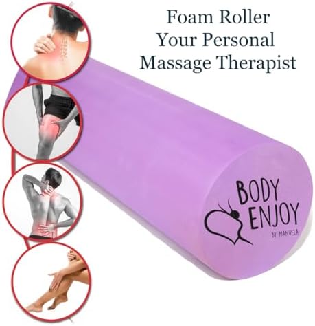 Small Size Medium-Hard Density EVA 4 Inch Foam Roller for Back &Leg Pain; Sore Muscle Recovery; Trigger Point Massage Roller Ø3.75x18inch Physical Therapy; Helps as Spine Cracker Stretcher - Image 6