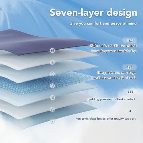 Topcee Weighted Blanket (20lbs 80"x87" King Size) Soft Cooling Heavy Blanket Sleeping, Apply to 190-210 lbs Body, Thick Breathable Blanket with Glass Bead, Easy Care - Image 6