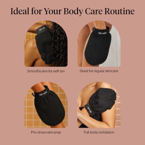 Kitsch Exfoliating Glove – Exfoliating Mitt - 1pc Black - Image 6