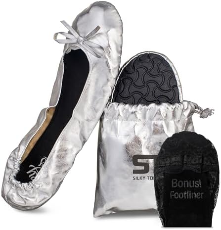 Foldable Flats for Women, Portable Ballet Shoes for Wedding &Travel Comfort by SilkyToes