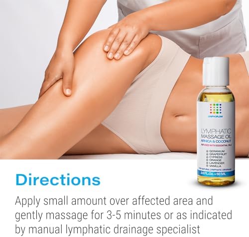 Lymphatic Drainage Massage Oil for Massage Therapy, Arnica & Coconut, 2 Oz - Image 5