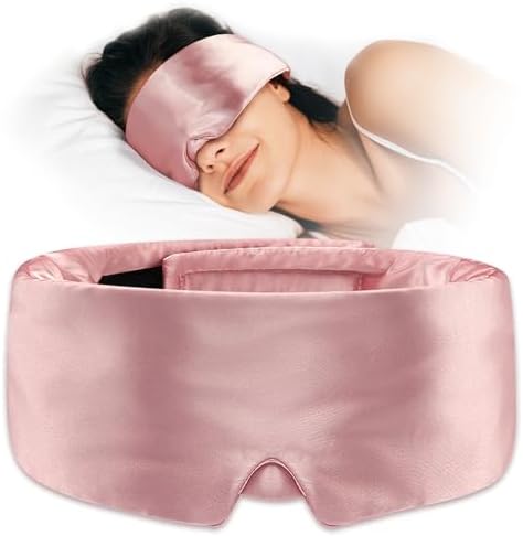 Umisleep Satin Sleep Mask for Side Sleeper, Blackout Eye Mask for Women Men by Umisleep