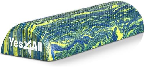 Yes4All EVA Firm Foam Roller for Stretching, Half Yoga Back Roller for Muscle Massage for Pilates, Yoga, Balance & Core Exercises - 12/36 inches by Yes4All