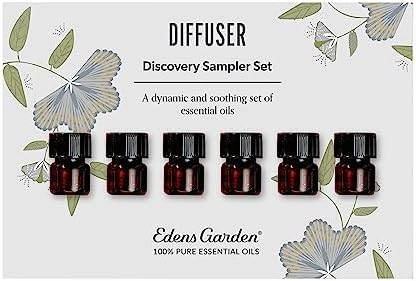 Edens Garden Essential Oils Diffuser Discovery 6 Set – 100% Pure Therapeutic Grade, Undiluted, Natural Aromatherapy Oil for Home Diffusers & Humidifiers – Holistic Gift for Men & Women, .92 ml/6 Pack by EdensGarden