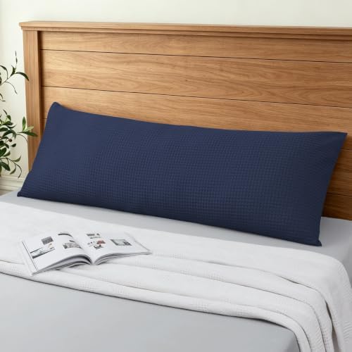 100% Egyptian Cotton 600 TC Waffle Weave Body Pillowcase with Zipper by ZaizaiHome
