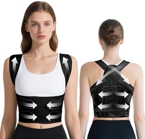 Back Brace Posture Corrector for Women and Men, Back Shoulder Support Belt by Unknown