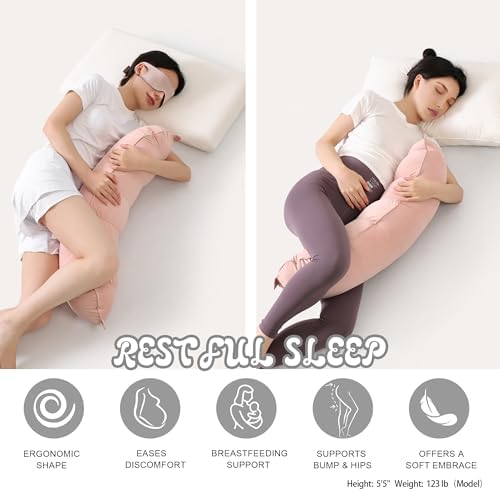 Peallow(Pat. Pend) – Long Round Body Pillow for Adults, Bolster Pillow for Sleeping, Soft and Supportive Pillow for Sleeping & Lumbar Support - Image 5