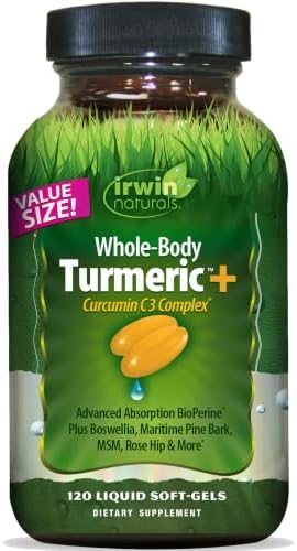 Irwin Naturals Whole-Body Turmeric Curcumin Wellness Formula | 120 Softgels by IRWINNATURALS